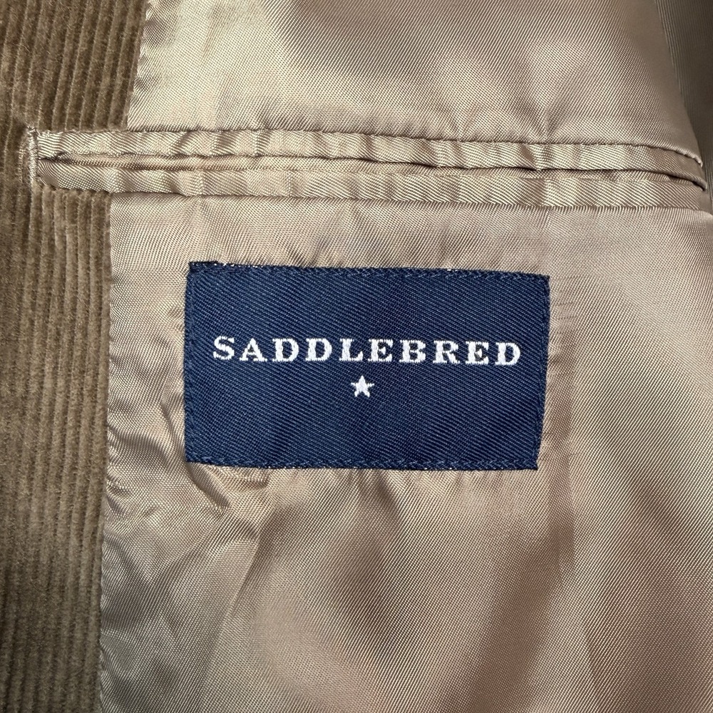 New Saddlebred Brown Corduroy Sport Coat Casual Blazer Men's Size 42 Short NWT - Picture 9 of 12